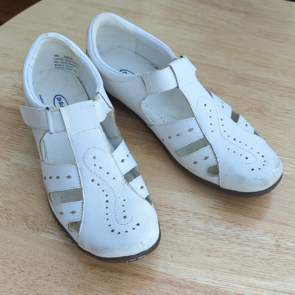 Dr. Scholl's White Leather Comfort Shoes
